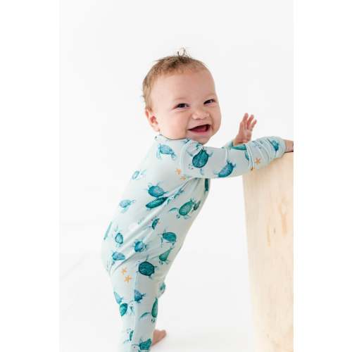 Sea Turtles Zipper Onesie – Little Pajama Co.