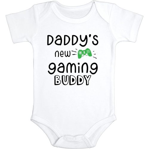 Daddy's New Gaming Buddy Baby Bodysuit | Baby Gift | Funny Baby Jumpsuit