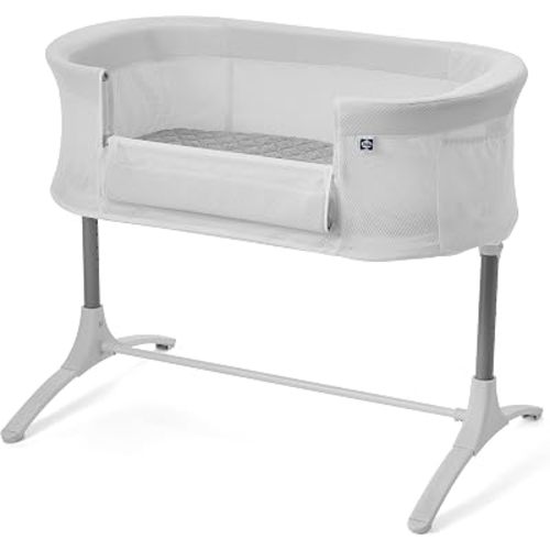 Sealy Baby Airy Dreams 2-in-1 Bedside Bassinet Sleeper with Breathable Mesh, Adjustable Height, Cozy Quilted Sheet and Mattress Pad