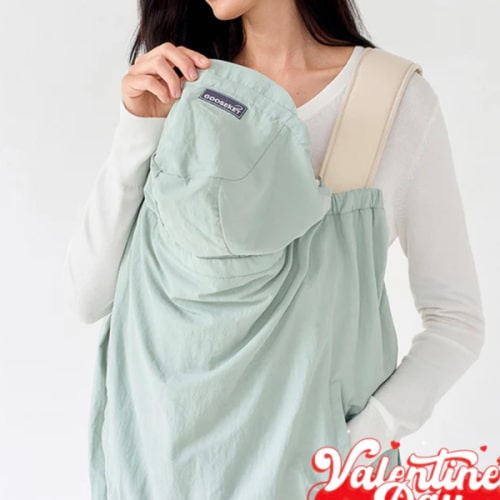 BABY CARRIER SUN&WIND COVER Mint – GOOSEKET