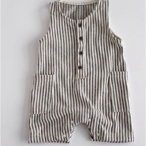 Baby Newborn Striped Sleeveless Romper