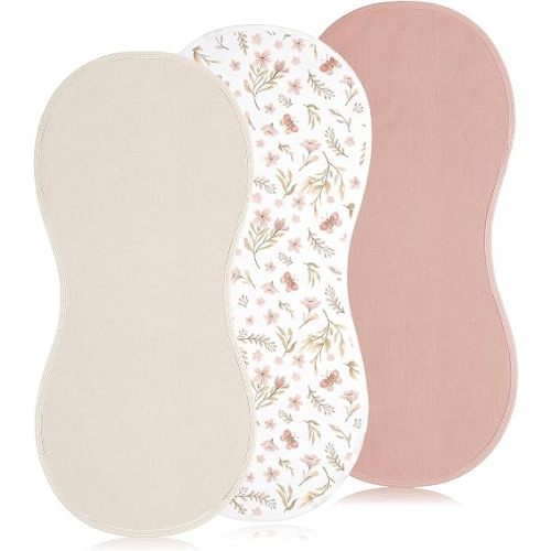 Hahafelt 3 Pcs Baby Changing Pad Liners,Elegant Style,Brown