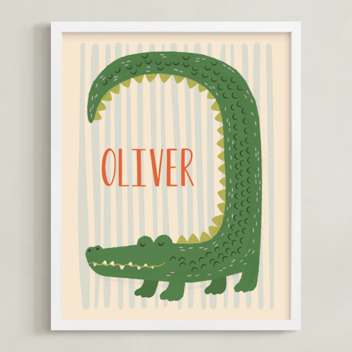 Happy Croc Custom Open Edition Nursery Art Print by Vera Lim