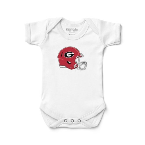 Georgia Bulldogs Chad & Jake Infant Helmet Bodysuit - White