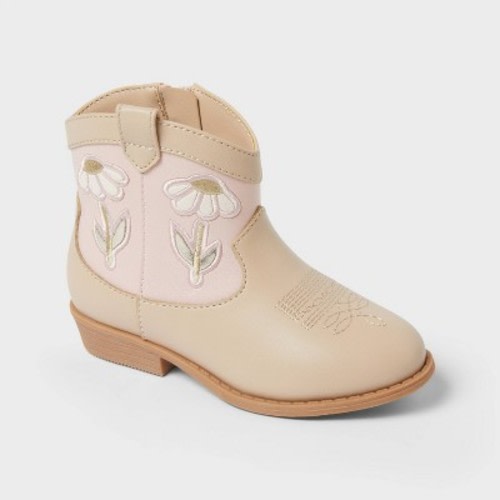 Toddler Xanthe Floral Boots - Cat & Jack™ Pink 12T