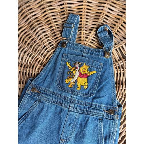 Winnie the Pooh and Tigger Embroidered Denim Overalls Shorts for Kids | 90s nostalgia | toddler clothes