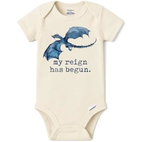 Brain Juice Tees My Reign Has Begun Baby Onesie | Fantasy RPG Infant Bodysuit | Geeky Gift for Baby