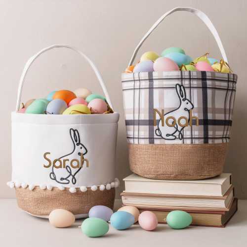 Personalized Easter Basket, Custom Easter Basket, Handmade Easter Egg Basket, Little Boys Easter Gifts, Custom Easter Bags
