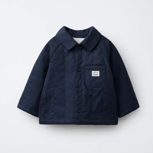QUILTED LABEL JACKET - Blue / Indigo | ZARA United States