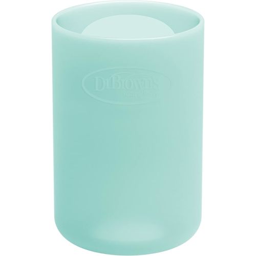 Dr. Brown's Natural Flow Options+ Glass Baby Bottle Sleeves,100% Silicone,4 oz,Narrow,Mint