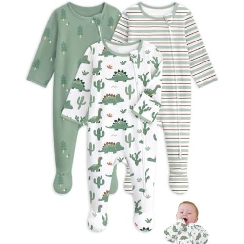 Unnivoll Baby Sleepers 100% Organic Cotton Baby Pajamas Boys Girls Clothes