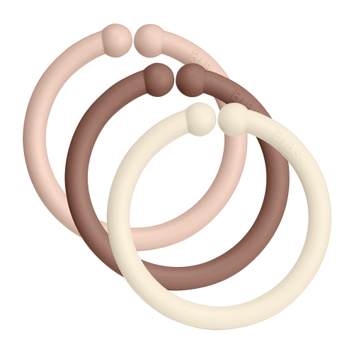 BIBS Loops 12 Pack - Blush/Woodchuck/Ivory