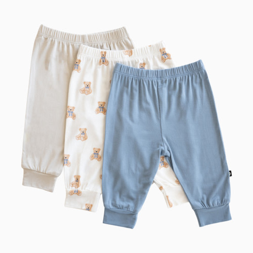 Kyte Baby First Favorites Pant Bundle (3 Pack) - Bear/Oat/Slate, 3-6 M