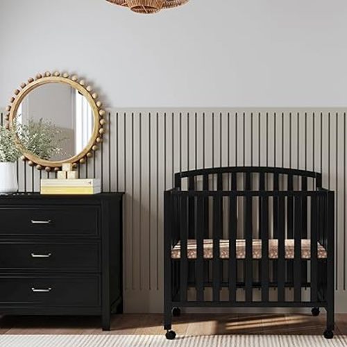 Davinci Dylan 3-in-1 Convertible Portable Mini Crib, Ebony
