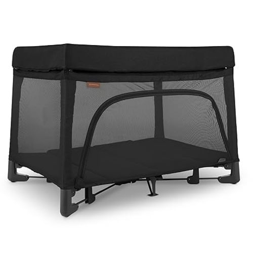 UPPAbaby Remi Playard | Deluxe 3-in-1 Portable Playard, Bedside Bassinet + Travel Crib| Mesh Bassinet, Mattress, Organic Cotton Mattress Cover + Storage Bag Included | Jake (Charcoal)