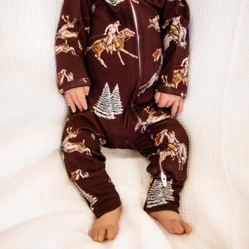 Traditional Red Cowboy Christmas Folding Feet Jammies – Cowkid Clothing Company