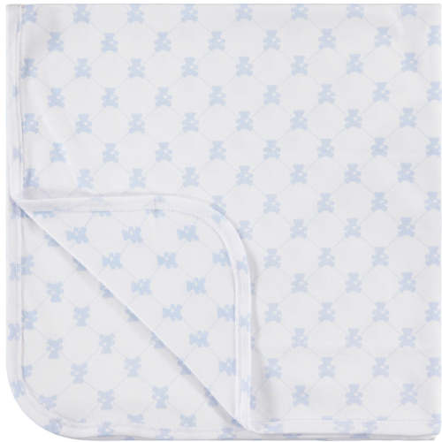 Receiving Blanket - Blue Teddy Bear