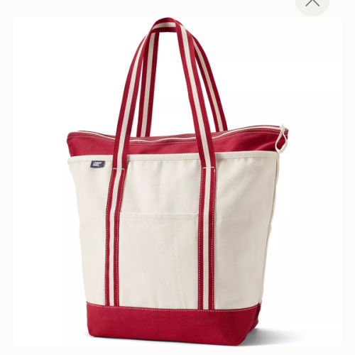 Large 5 Pocket Open Top Canvas Tote Bag | Lands' End