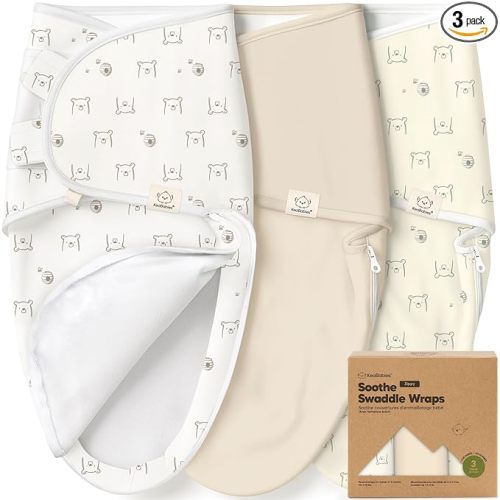 Baby Swaddle Sleep Sacks with Zipper - 3-Pack Swaddles for Newborns 0-3 Months, Infant, Baby Girls, Boys, Soft & Durable Newborn Sleep Sack, Easy Diaper Change Swaddling Blanket (Bumble Bear, OS)