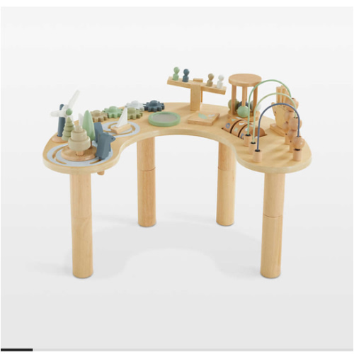 Wonder & Wise by Asweets Wooden Adjustable Toddler Activity Table