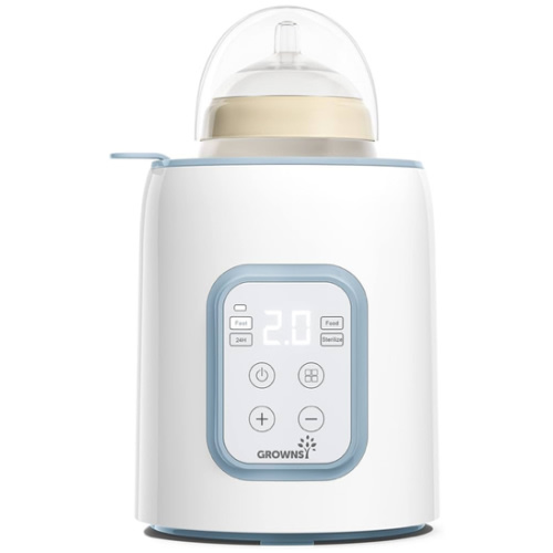 GROWNSY Bottle Warmer, 8-in-1 Fast Baby Milk Warmer with Timer for Breastmilk or Formula, Accurate Temperature Control, Multifunctional Baby Bottle Warmers for All Bottles- Blue