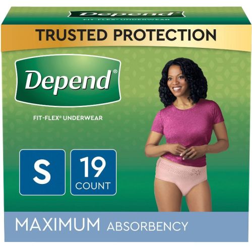Depend Fresh Protection Adult Incontinence & Postpartum Underwear for Women - Maximum Absorbency - Blush