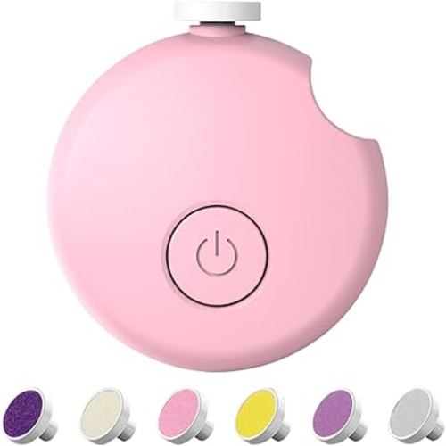 Baby Nail Trimmer Electric,Tinabless Baby Nail Clipper, 6 in 1 Baby Nail File,Nail File Baby Grooming Kit Manicure Set for Toddler or Adults(Pink)