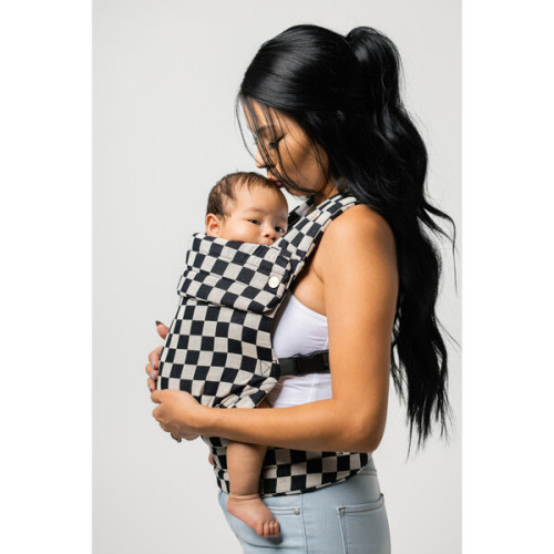 Monarch Buckle Carrier, Ebony Check - Mabē | Maisonette
