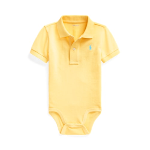 Cotton Mesh Polo Bodysuit | Ralph Lauren