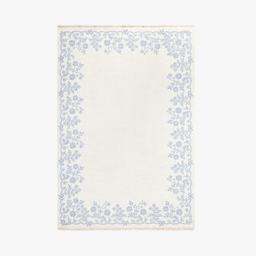 LoveShackFancy Floral Border Reversible Washable Rug