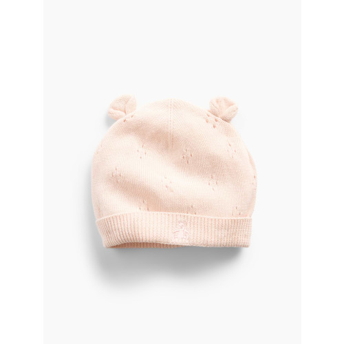 Baby Pointelle Bear Hat