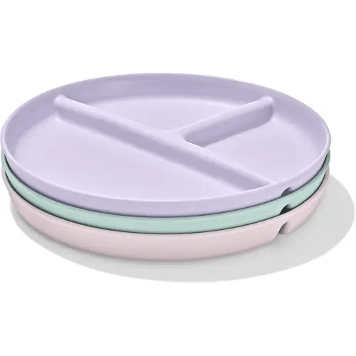 OXO Tot Stackable Divided Plates Set - 3pk - Light