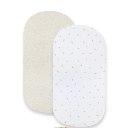 Golden Bee Organic Cotton BEESNUG® Fitted Bassinet Sheet 2 Pack
