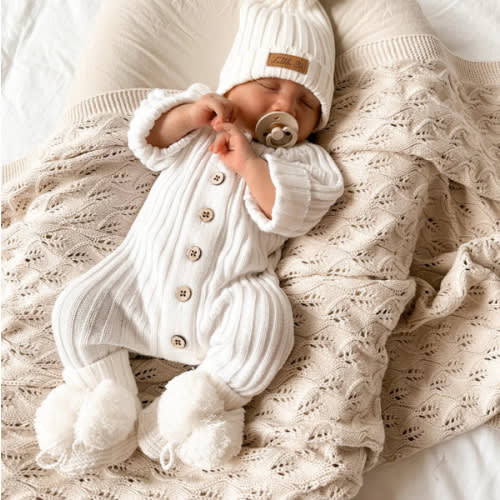 Little B's Pom Booties - Milk