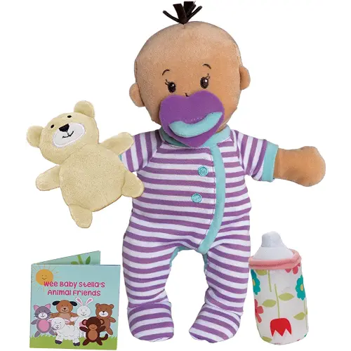 Manhattan Toy Wee Baby Stella Beige Sleepy Times Scent 12" Soft Baby Doll Set