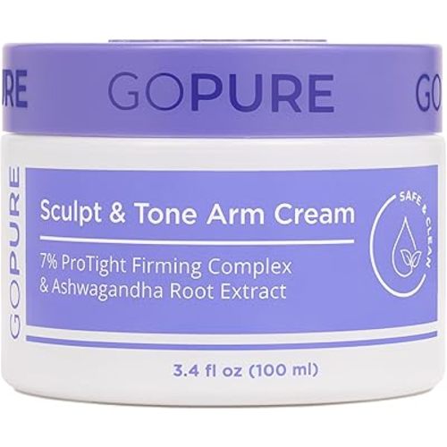 goPure Sculpt & Tone Arm Cream – Firming And Tightening Cream For The Arms, Smooths The Look Of Wrinkles, Deeply Hydrates, Firms The Look Of Crepey Texture On The Arms