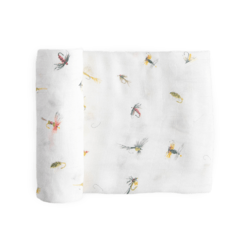 Deluxe Muslin Swaddle Blanket - Gone Fishing