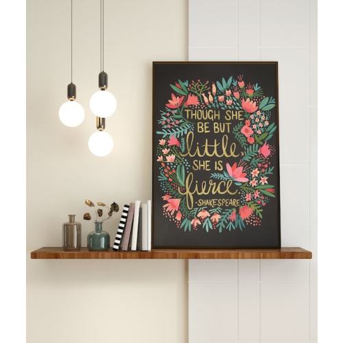 Though She Be but Little She is Fierce Poster Girls Room - Etsy