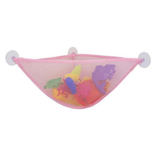 Piwvid Baby Bath Toy Organizer, Quick Drying, Mould Proof, Corner Hang-Suspension Bath Toy Holder, Large Capacity Multi Use Bath Toy Storage with 3 Strong Hooked Suction Cups