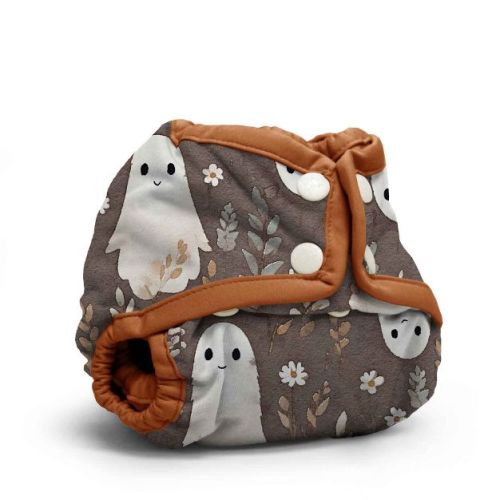 Kanga Care Rumparooz Double Leg Gusset Reusable Cloth Diaper Cover Newborn Snap | Boo 4-15 lbs