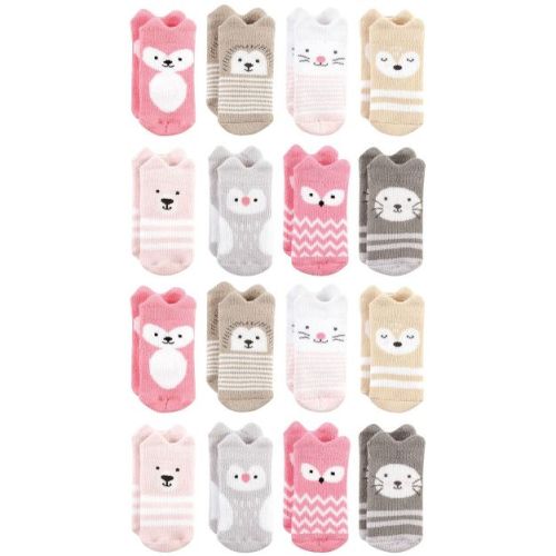 Hudson Baby Cotton Rich Baby Terry Socks 16-Pack