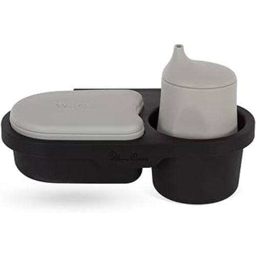 Silver Cross | Pram Snack Tray | Pram Accessories | Beaker & Snack Pot | Silcone | Clip On Snack Tray