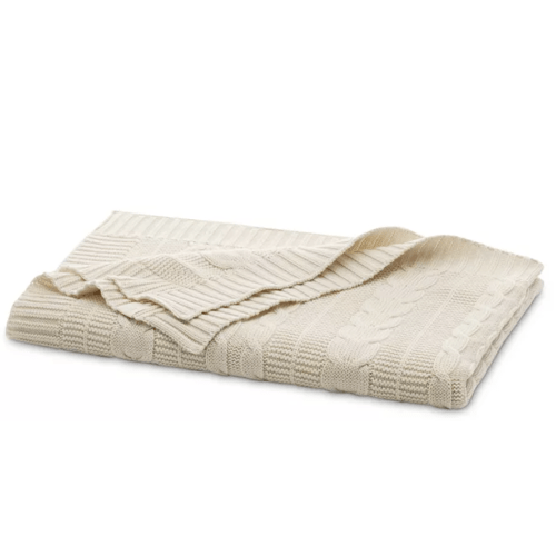 Cable Knit Organic Cotton Baby Blanket