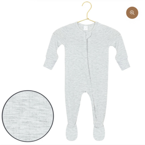 Stevie Ribbed Zipper Footies
