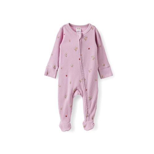 Organic Pointelle Zip All In One Romper
