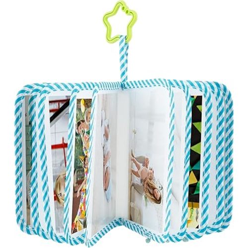 Baby Photo Book for 4x6 Pictures, My First Photo Book for Baby, Baby Photo Album, My First Year Photo Book, Cloth Photo Album for Baby Toddler Kids boy girl (Blue)