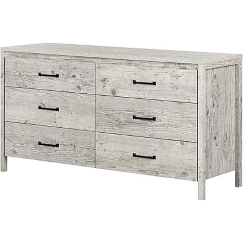 South Shore Gravity 6-Drawer Double Dresser, Seaside Pine