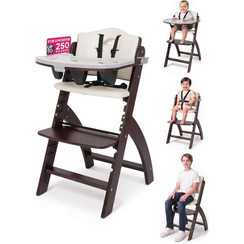Abiie Beyond Junior Convertible Wooden High Chair with Removable Tray