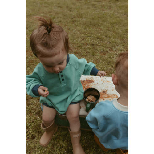 Graham Romper in Mineral Green