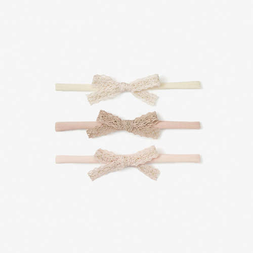 Sparkle Lace Bow Headband 3Pk 0-12M